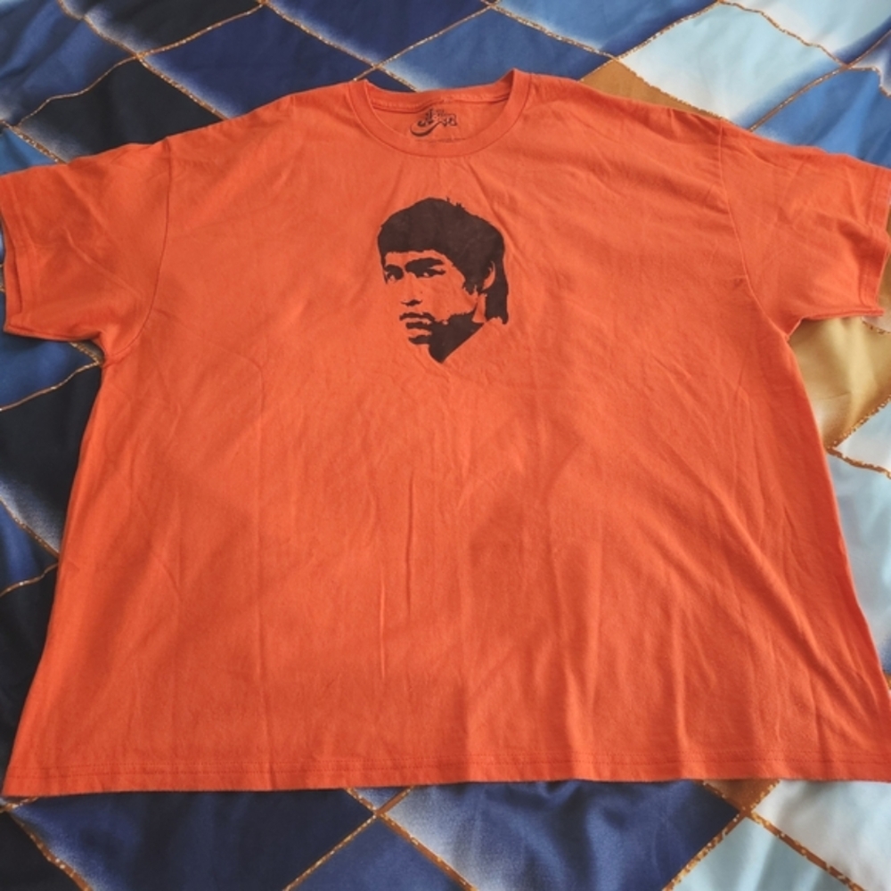 Bruce Lee Orange Graphic T-Shirt Size Xxl